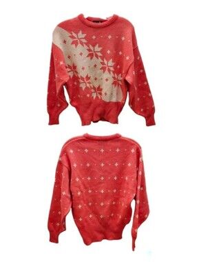 Vintage Demetre Sweater Virgin Wool Nordic Knit Ski Snow Fair Isle